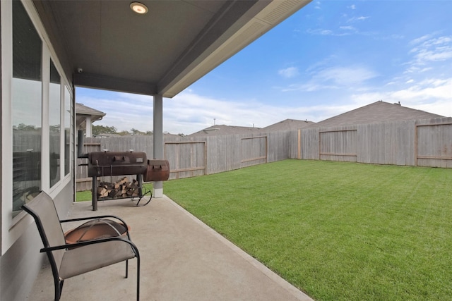 view of yard with a patio