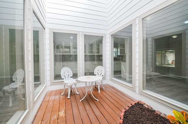 view of sunroom