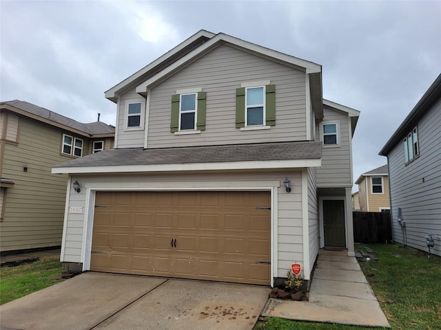 front facade featuring a garage