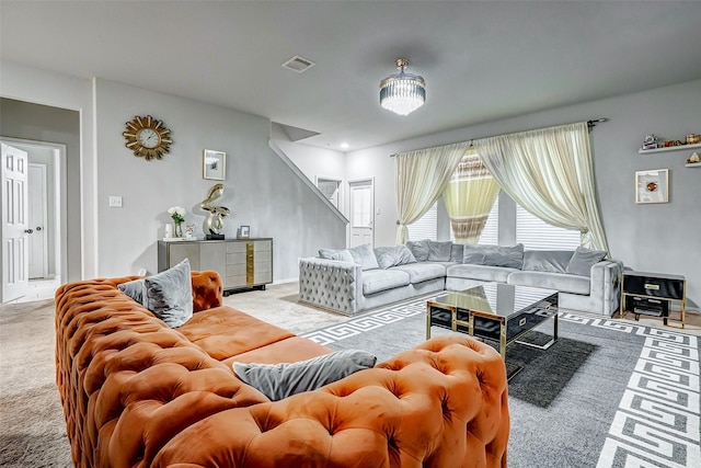 view of carpeted living room