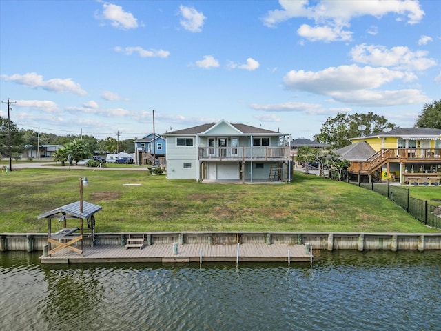 106 Palm Dr Unit Cr776, Liverpool, TX 77577 - back of house featuring a deck with water view