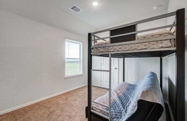 bedroom with carpet flooring