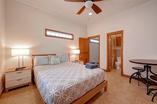 3520 Ave S Unit 1/2, Galveston, TX 77550 - bedroom featuring connected bathroom and light tile patterned floors