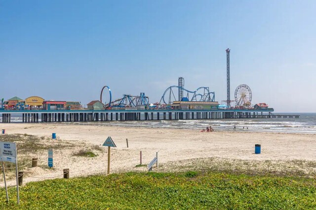 3520 Ave S Unit 1/2, Galveston, TX 77550 - view of community featuring a view of the beach and a water view