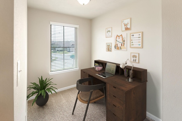 office with carpet floors