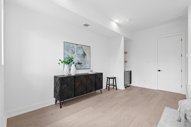 interior space featuring light hardwood / wood-style floors