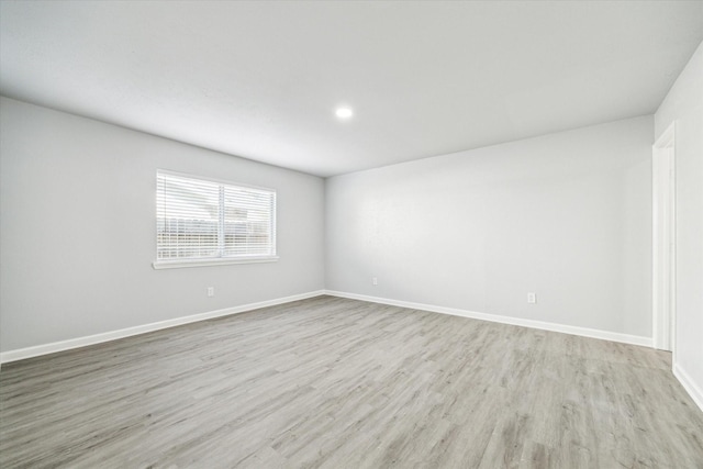 empty room featuring light hardwood / wood-style flooring