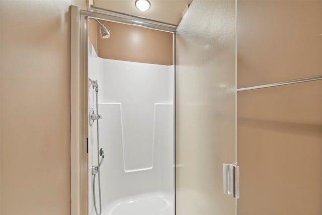 bathroom with a shower