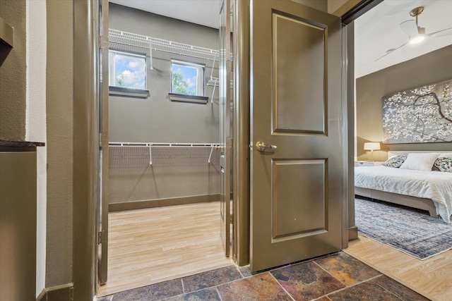 bathroom featuring hardwood / wood-style flooring