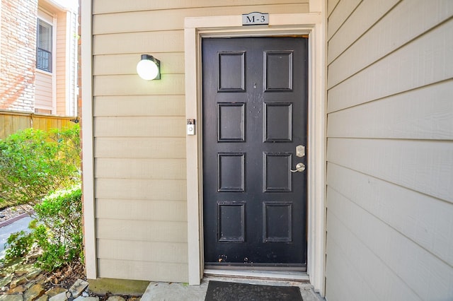 view of doorway to property