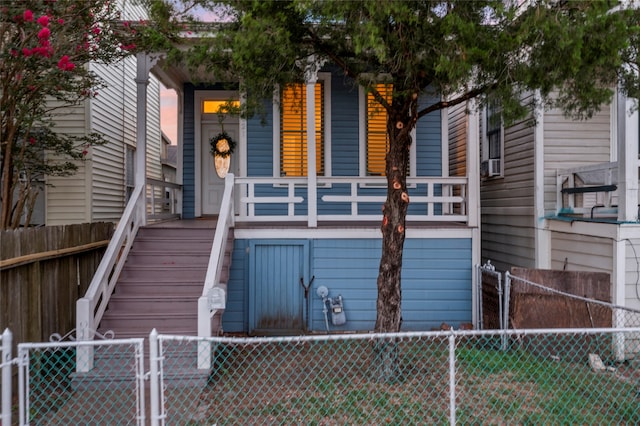1621 Ursuline St, Galveston, TX 77550 - exterior space featuring a gate, a porch, and fence private yard