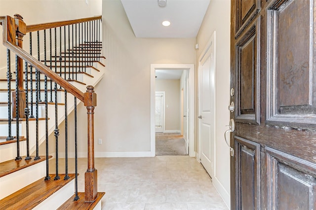 view of tiled foyer