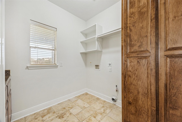 laundry room with gas dryer hookup, washer hookup, and hookup for an electric dryer