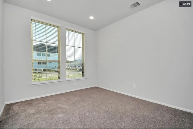 view of carpeted empty room