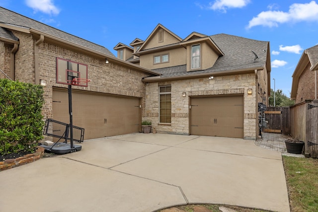 view of front of home featuring a garage