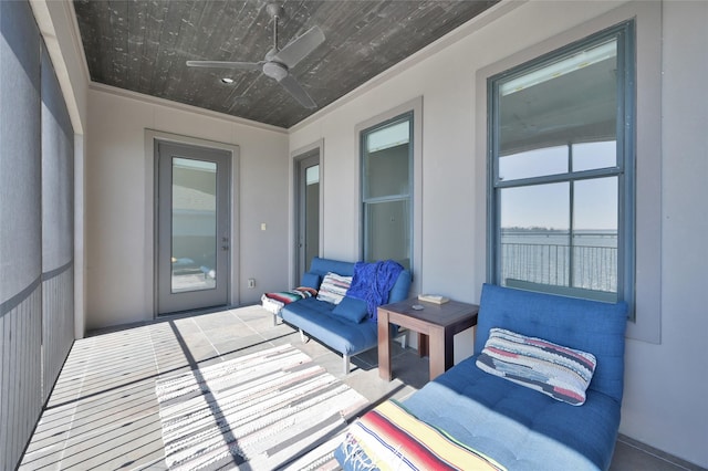 16434 Clear Water Cir, Montgomery, TX 77356 - balcony featuring ceiling fan