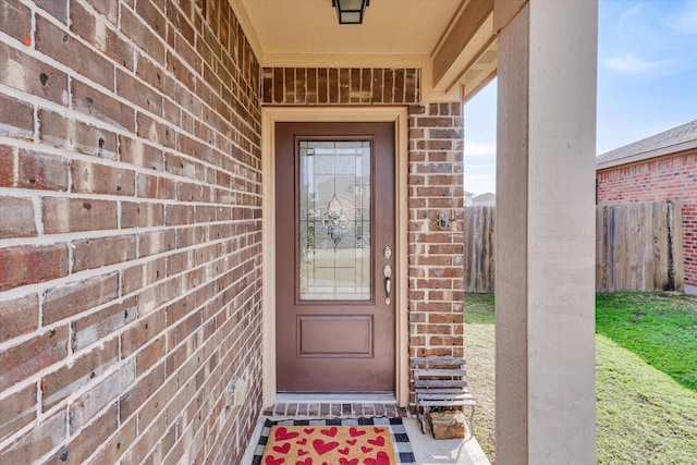 view of doorway to property