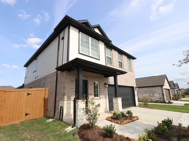 8026 Kay Harbor Dr, Cypress, TX 77433 - view of home's exterior with brick siding, concrete driveway, and a garage