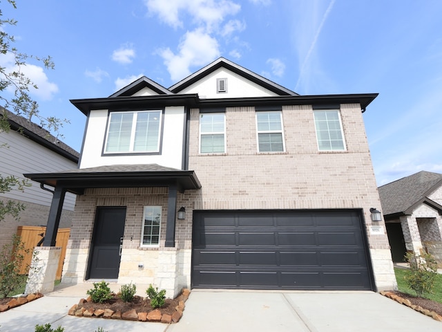 8026 Kay Harbor Dr, Cypress, TX 77433 - view of front of home with brick siding, driveway, and an attached garage