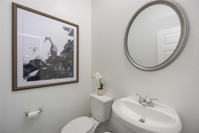 bathroom featuring sink and toilet