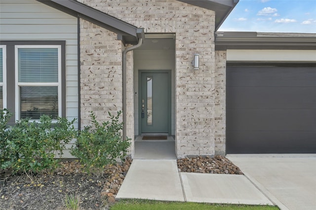 entrance to property with a garage