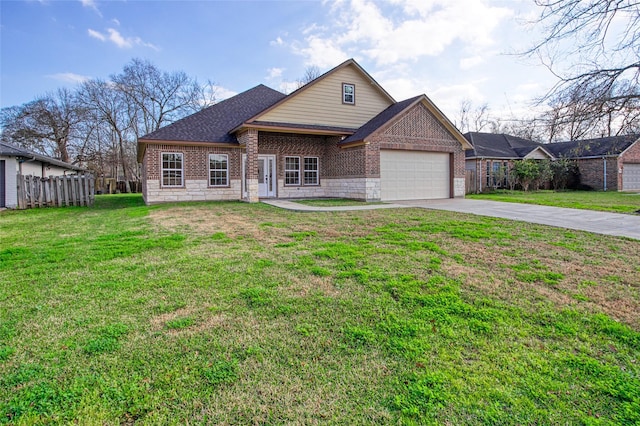 17518 Monsoon Ct, Crosby, TX 77532 - traditional-style home featuring driveway, brick siding, an attached garage, and a shingled roof