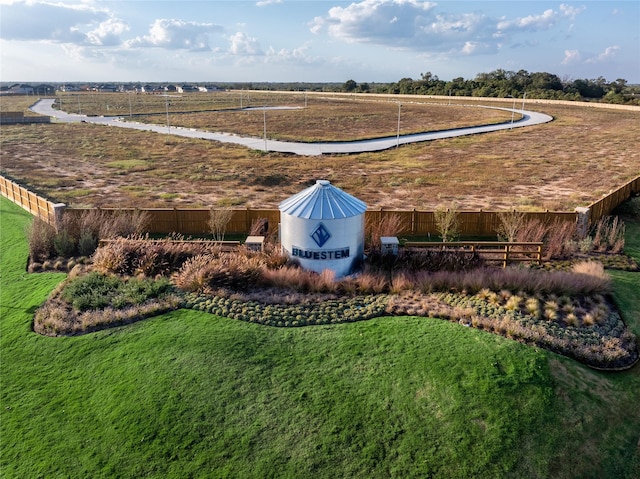 bird's eye view featuring a rural view