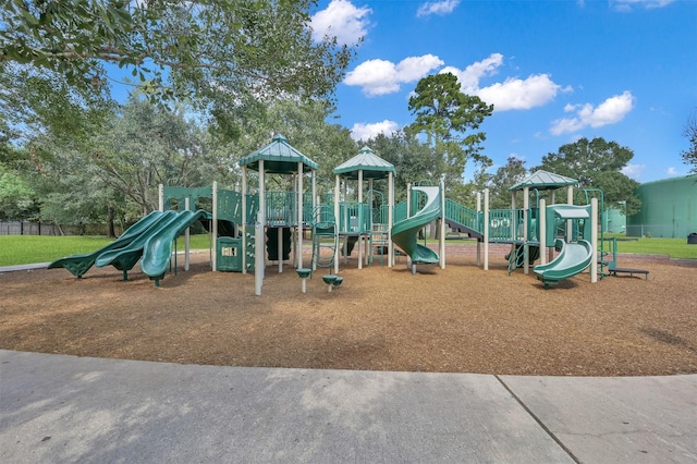 view of jungle gym