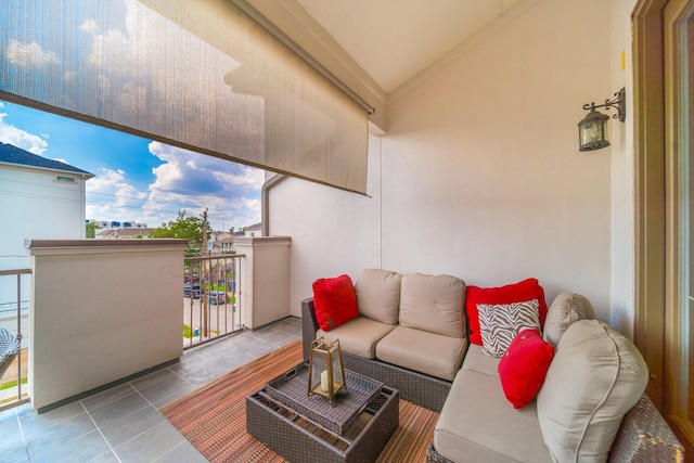 view of patio with a balcony