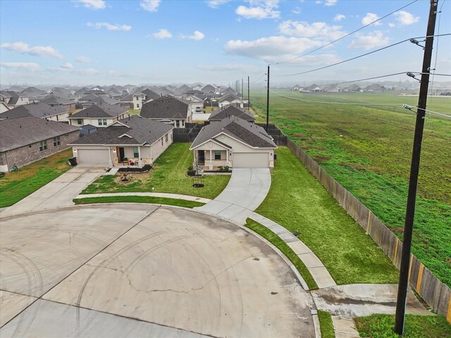 bird's eye view featuring a residential view