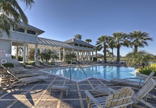 view of pool with a patio area