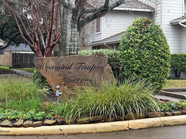 view of community sign