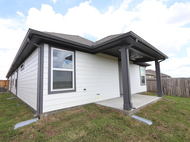 740 Autumn Cherry Trl, Magnolia, TX 77354 - view of side of property with a patio area and a ceiling fan