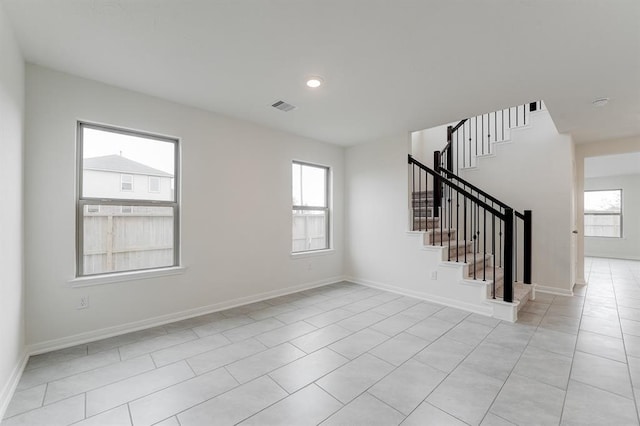 view of tiled empty room