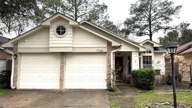 view of front of house featuring a garage