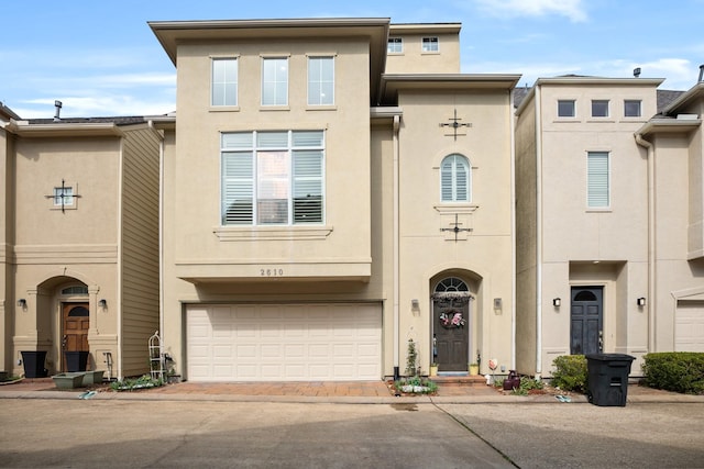 view of property with a garage