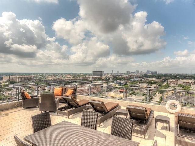 view of patio with outdoor lounge area