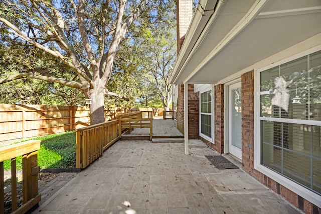 view of patio with fence