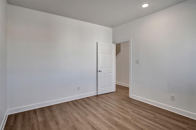 empty room featuring light hardwood / wood-style flooring