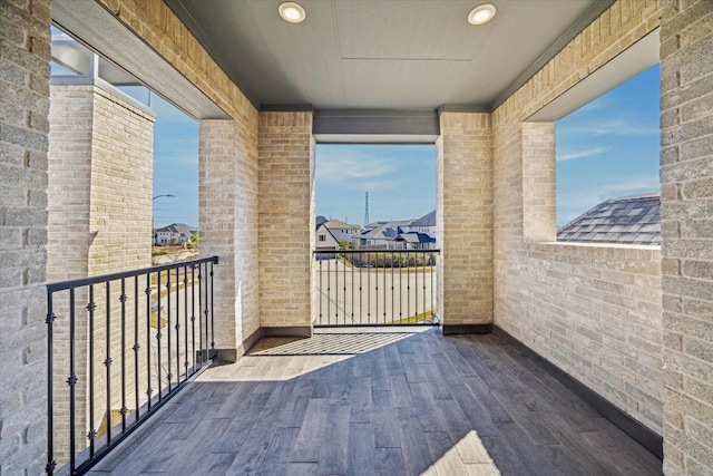 balcony featuring a residential view