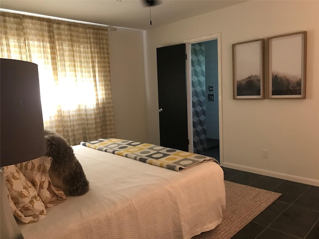 view of tiled bedroom