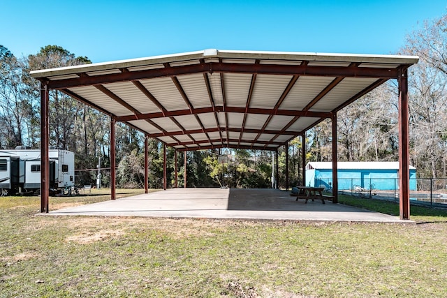 view of community featuring a yard