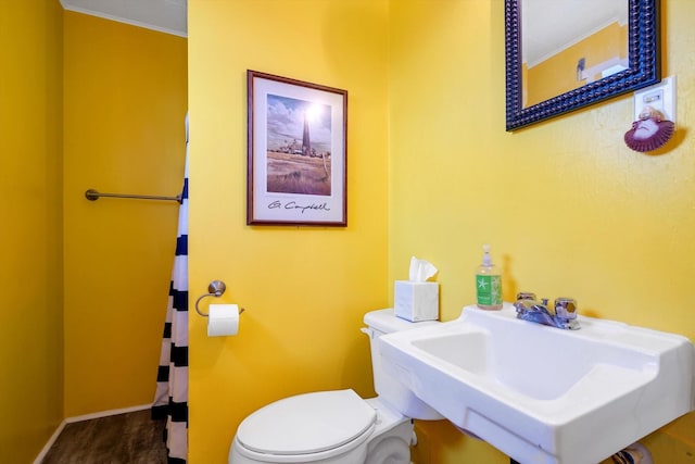 bathroom featuring sink and toilet