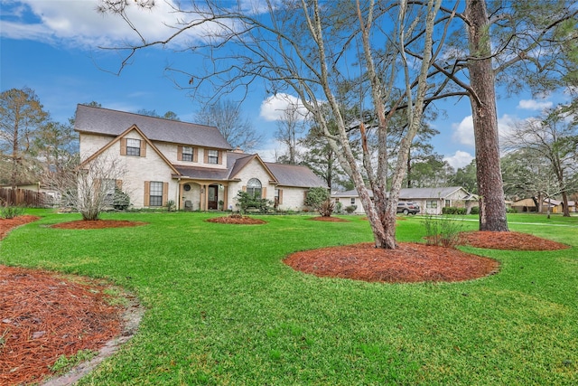 view of front of house with a front yard