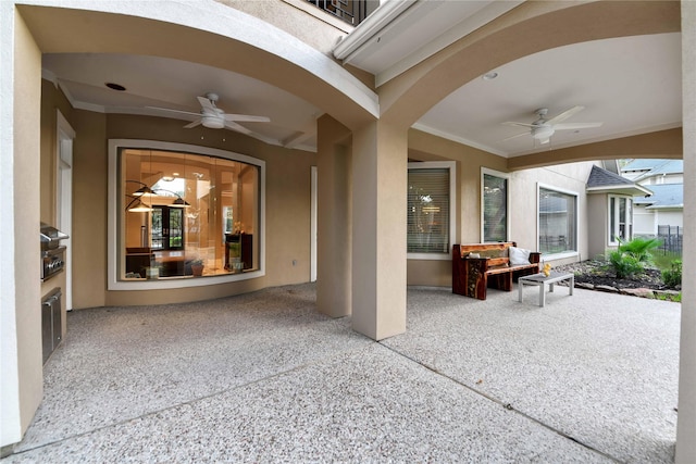 7611 Kings River Ln, Humble, TX 77346 - view of patio / terrace featuring a ceiling fan
