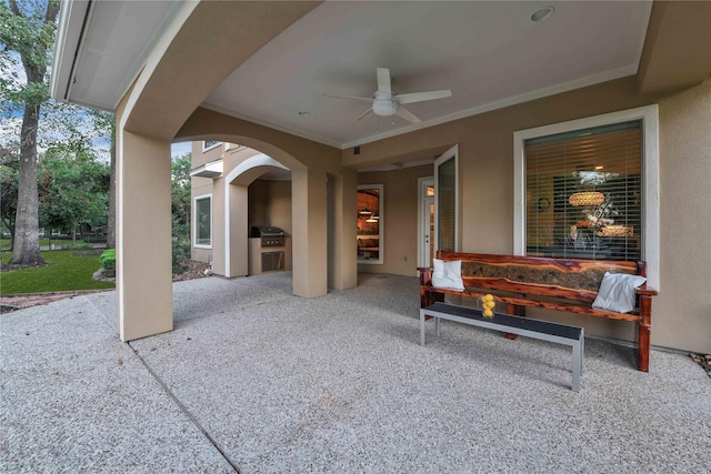 7611 Kings River Ln, Humble, TX 77346 - view of patio / terrace featuring a ceiling fan