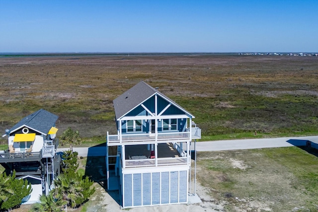 drone / aerial view featuring a rural view