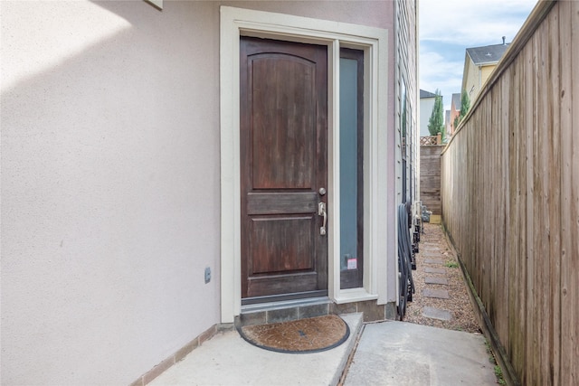 view of doorway to property