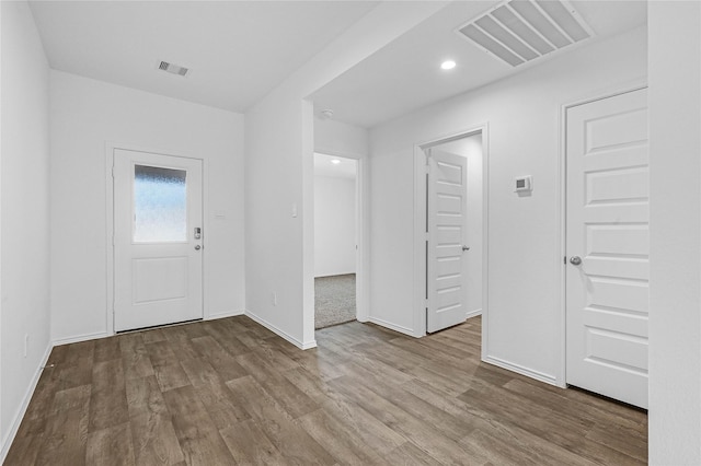 entrance foyer featuring light hardwood / wood-style flooring