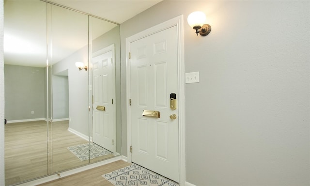 interior space featuring light wood-type flooring